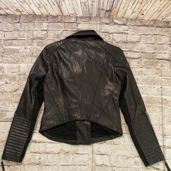 BCBG generation black real leather detailed jacket size S. - Picture 5 of 15